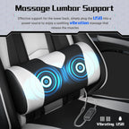 Ergonomic Gaming Chair with Massage and Footrest
