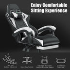 Ergonomic Gaming Chair with Footrest and Headrest
