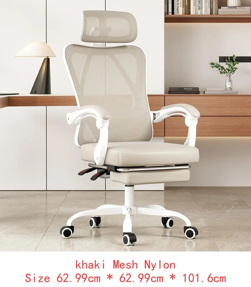 Ergonomic Mesh Office Chair with Footrest and Headrest