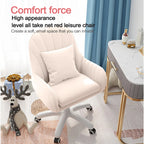 Velvet Swivel Mid-Back Tufted Office Chair