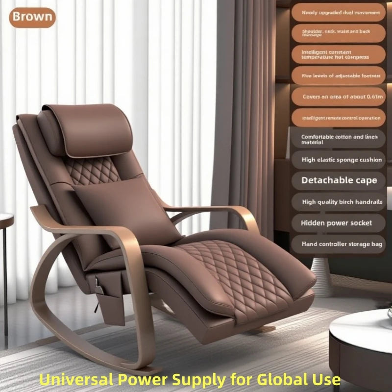 Ergonomic Rocker Recliner with Massage and Heat