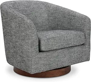 Forest Green Velvet Swivel Barrel Chair