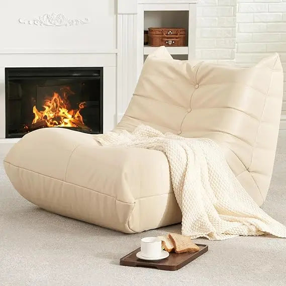 Giant Memory Foam Leather Bean Bag Sofa