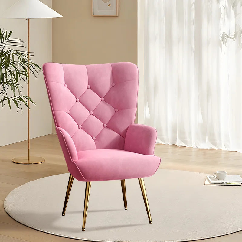 Medieval Modern High Back Velvet Armchair
