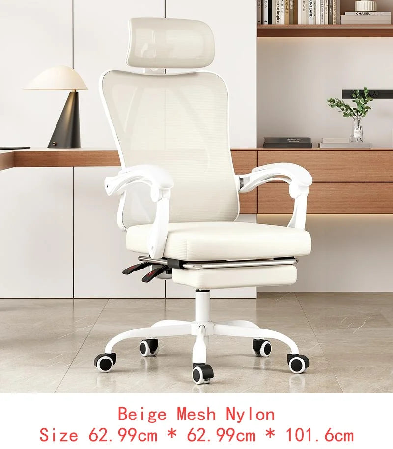 Ergonomic Mesh Office Chair with Footrest and Headrest