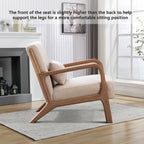 Solid Wood Casual Living Room Chair with Pillow