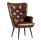 Medieval Modern High Back Velvet Armchair