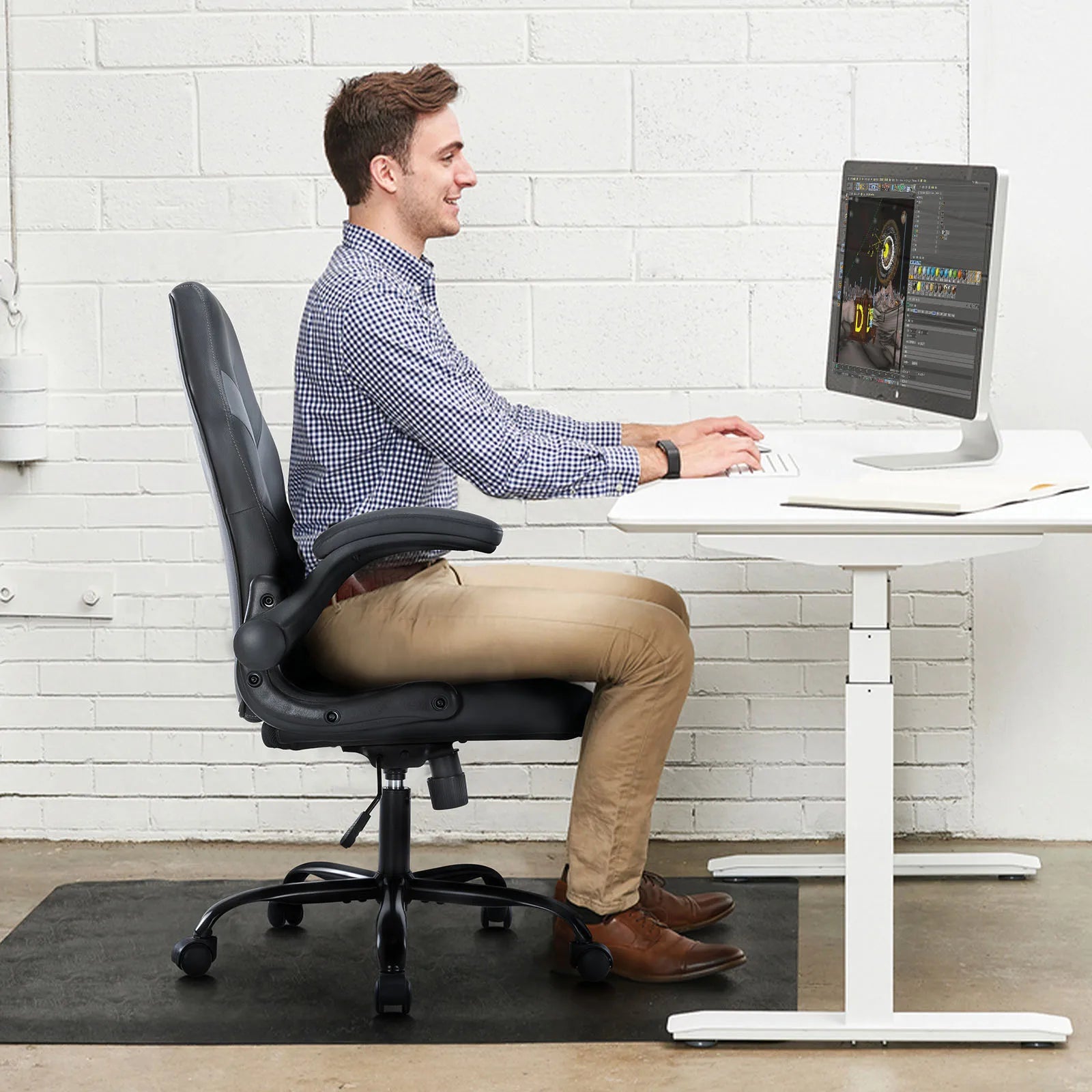 Adjustable PU Leather Racing Gaming Chair