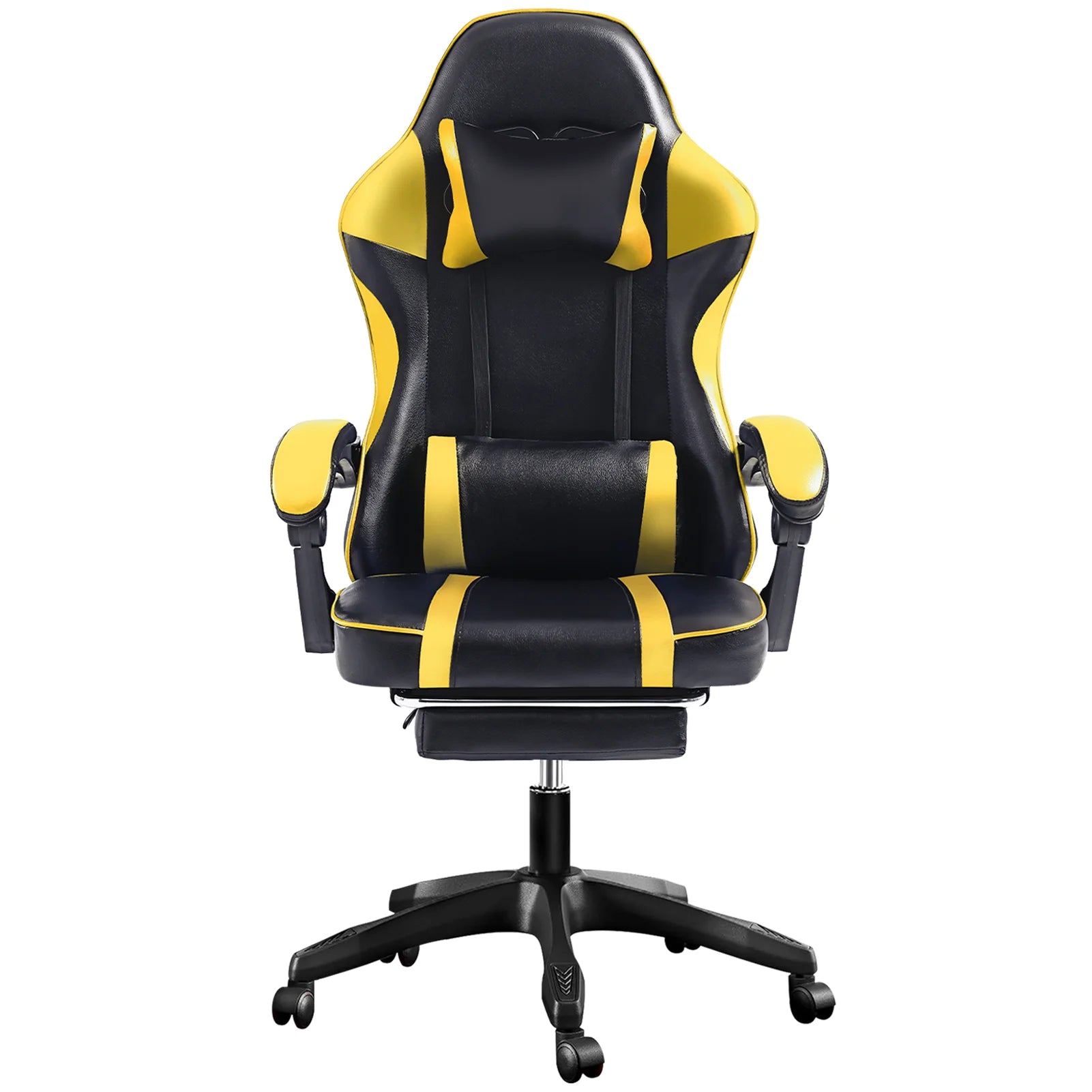 Ergonomic Gaming Chair with Footrest and Headrest