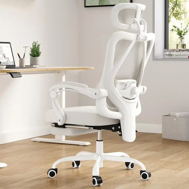 Ergonomic Mesh Office Chair with Footrest and Headrest