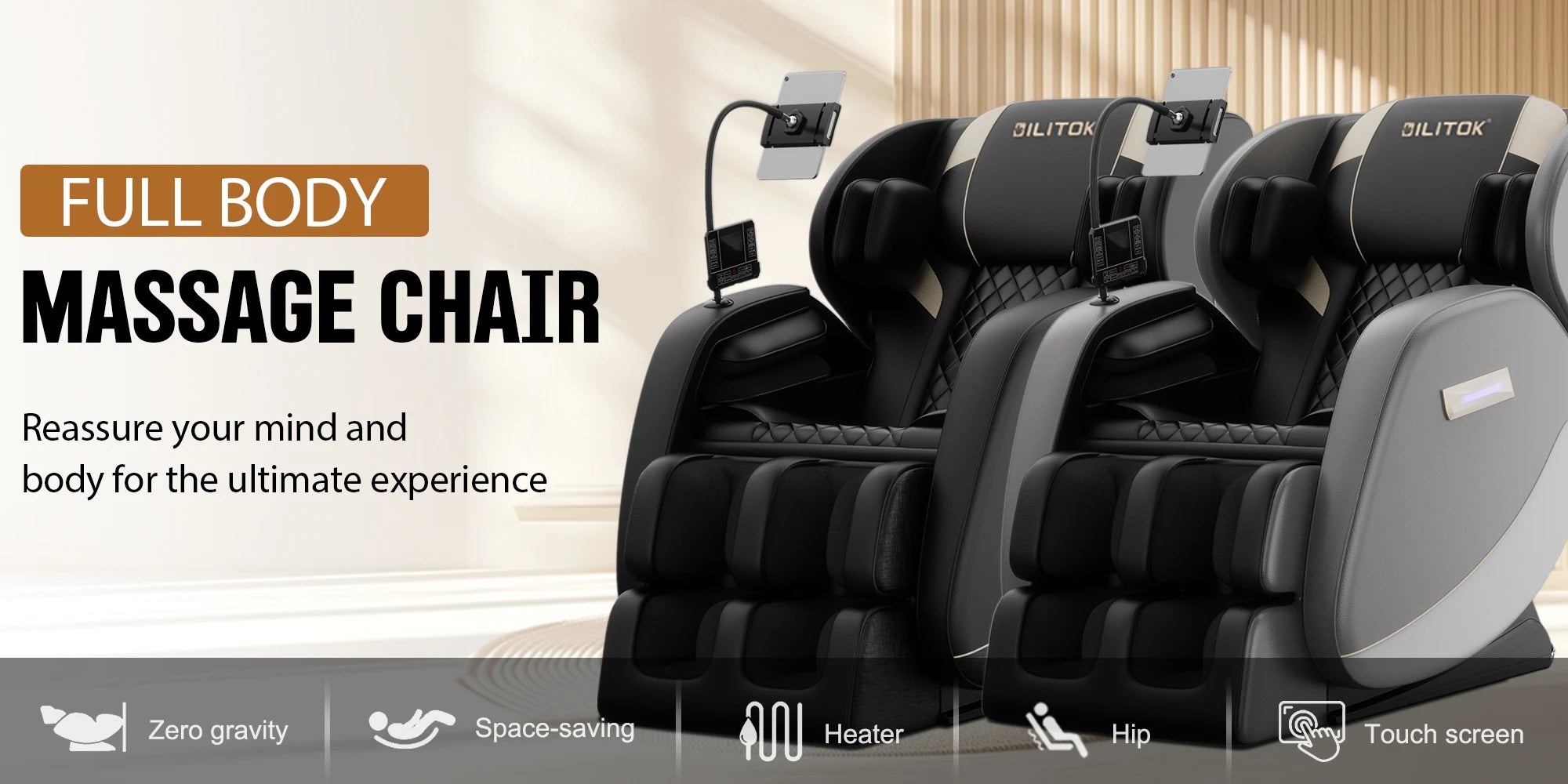 Zero Gravity Massage Chair with Heating and Airbags