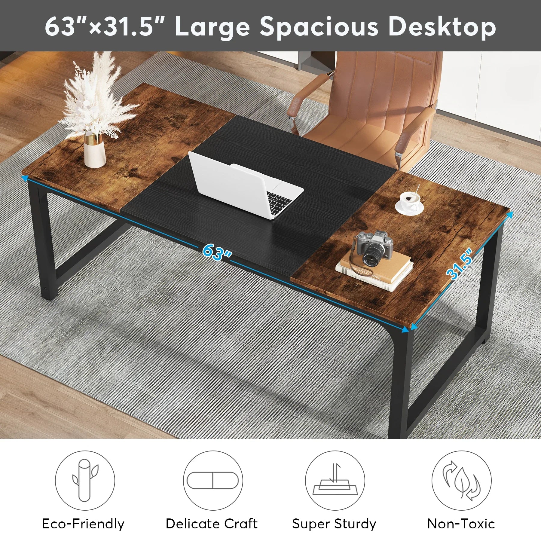 Large Modern Office Computer Writing Desk