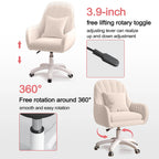 Velvet Swivel Mid-Back Tufted Office Chair