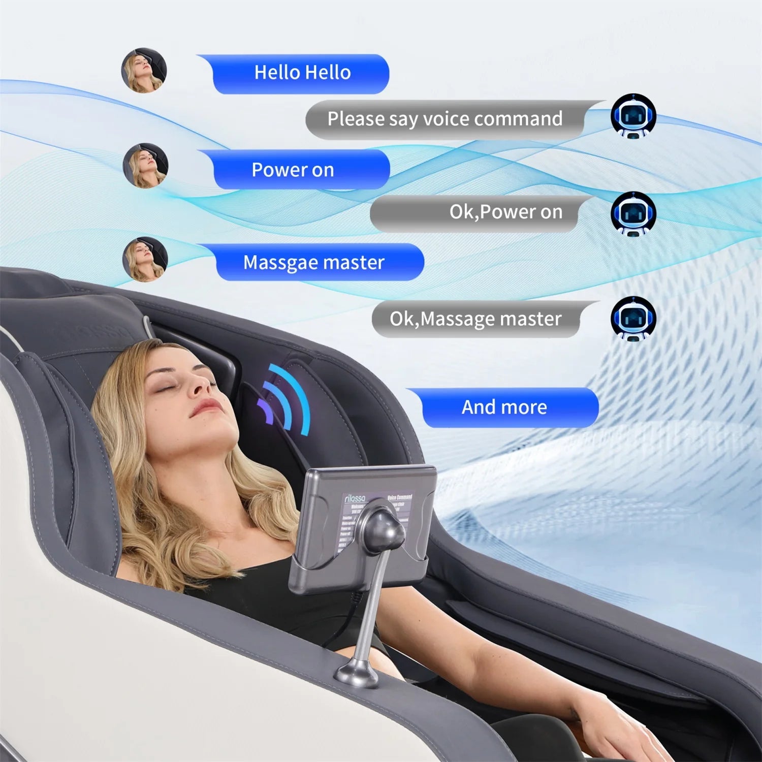 4D Zero Gravity AI Voice Massage Chair