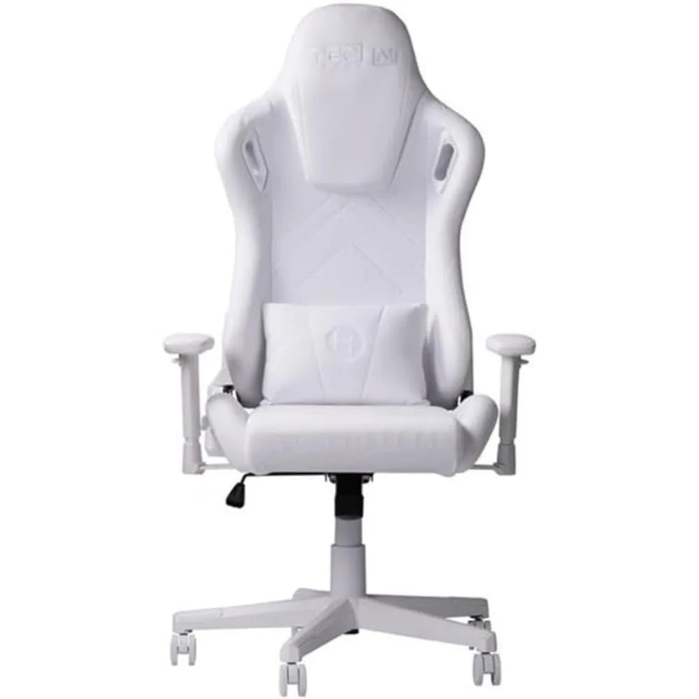Modern Sport Velvet Fabric Gaming Chair in White