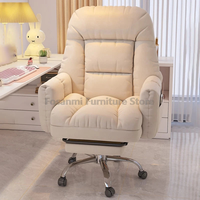 Comfy Fabric Ergonomic Swivel Recliner Chair