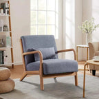 Solid Wood Casual Living Room Chair with Pillow