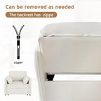 Linen 3-in-1 Convertible Sleeper Chair
