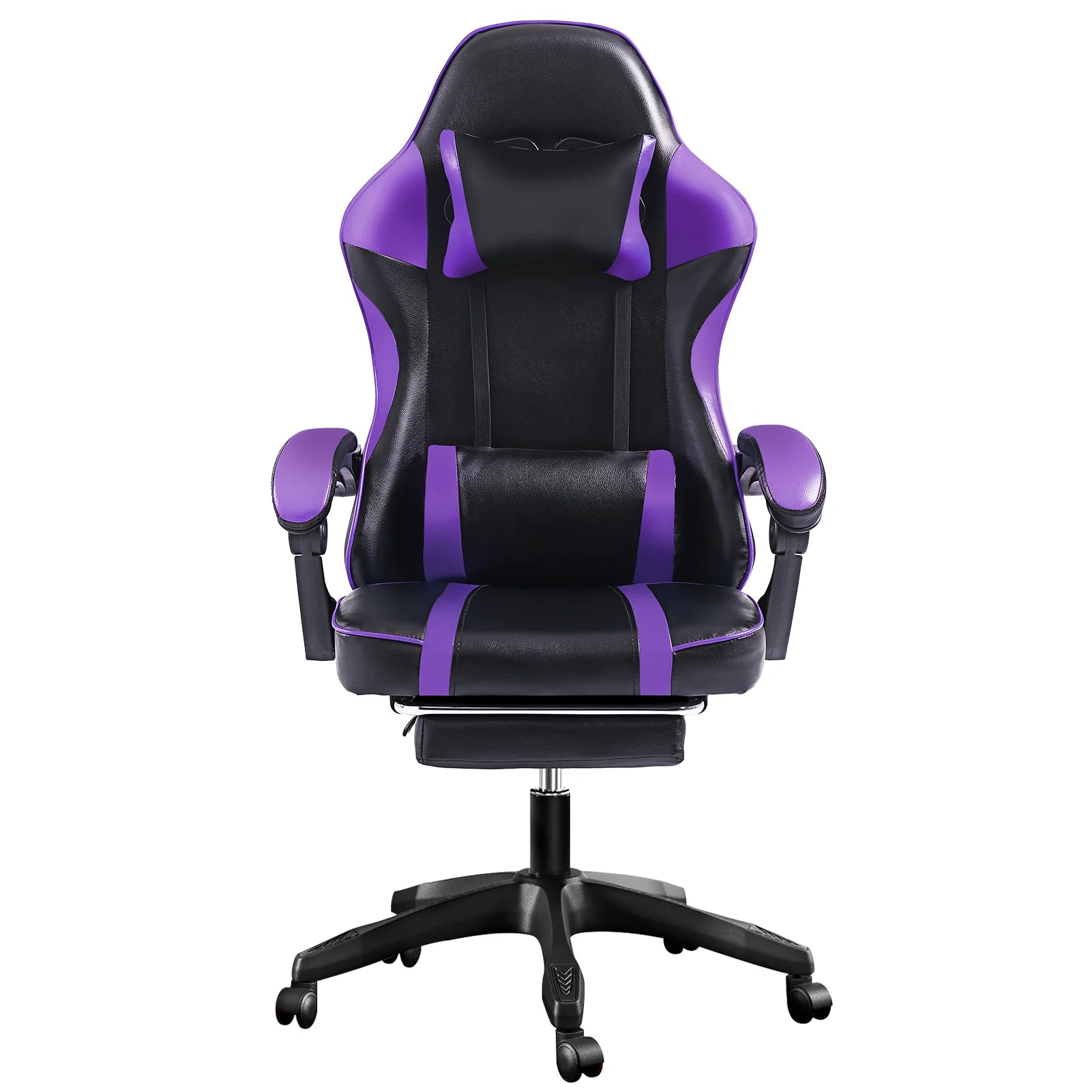 Ergonomic Gaming Chair with Footrest and Headrest