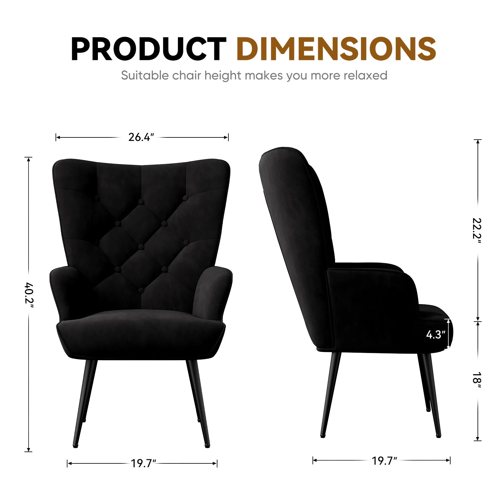 Medieval Modern High Back Velvet Armchair