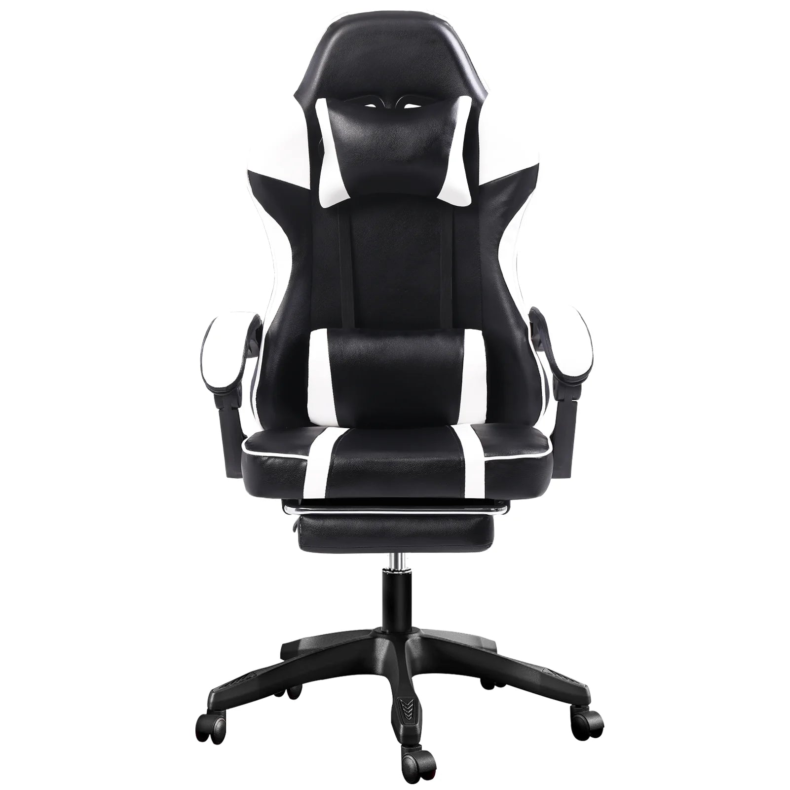 Ergonomic Gaming Chair with Footrest and Headrest