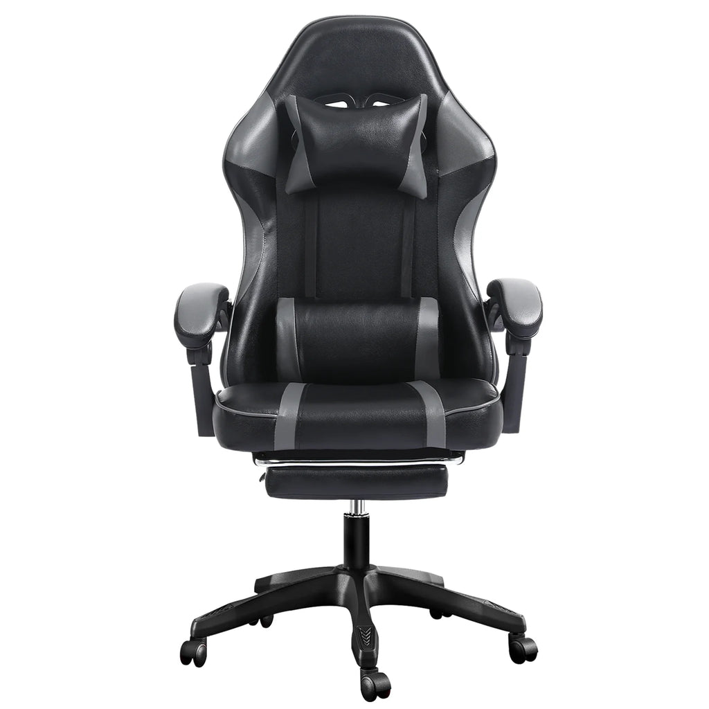 Ergonomic Gaming Chair with Footrest and Headrest
