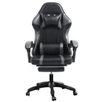 Ergonomic Gaming Chair with Footrest and Headrest