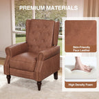 Mid Century Modern Tufted Leather Armchair
