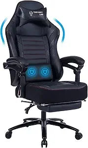 Big Tall Gaming Chair with Footrest and Massage