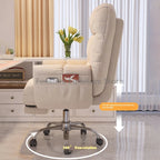 Comfy Fabric Ergonomic Swivel Recliner Chair