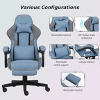 Ergonomic Gaming Chair with Footrest and Armrests