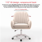 Velvet Swivel Mid-Back Tufted Office Chair