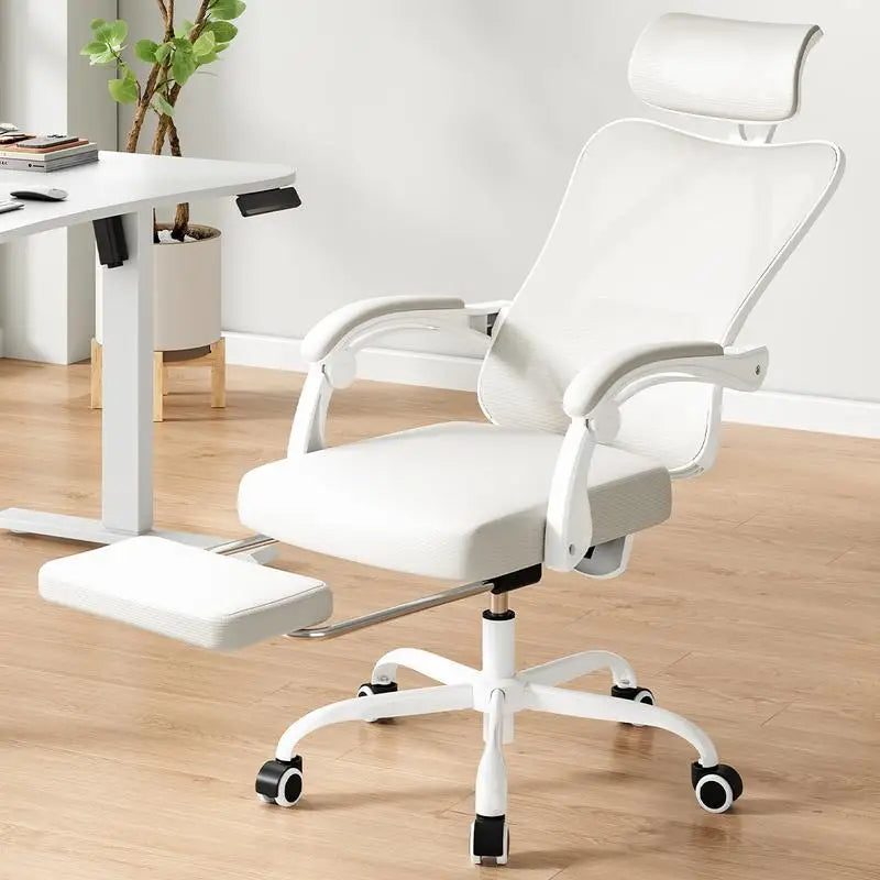 Ergonomic Mesh Office Chair with Footrest and Headrest