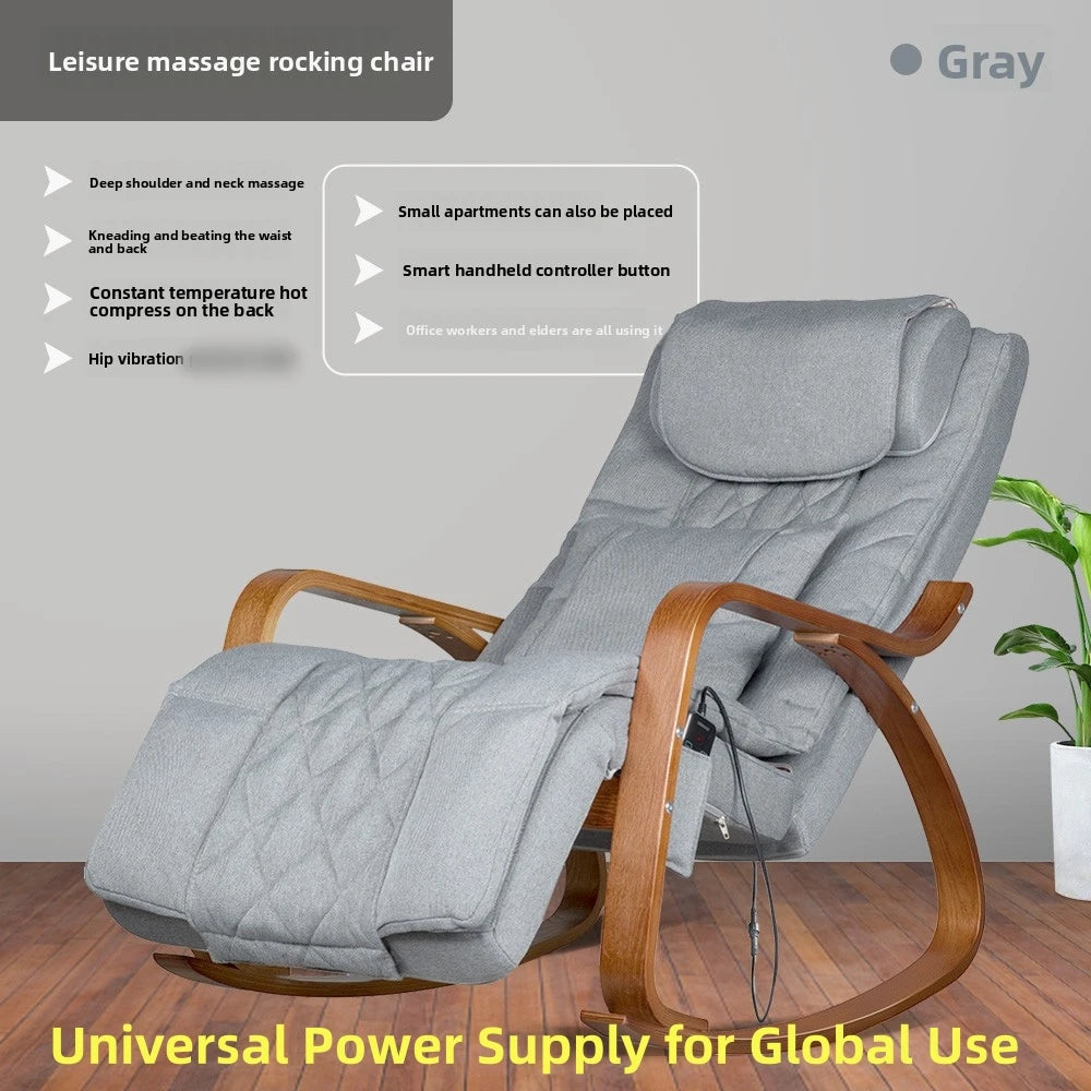 Ergonomic Rocker Recliner with Massage and Heat
