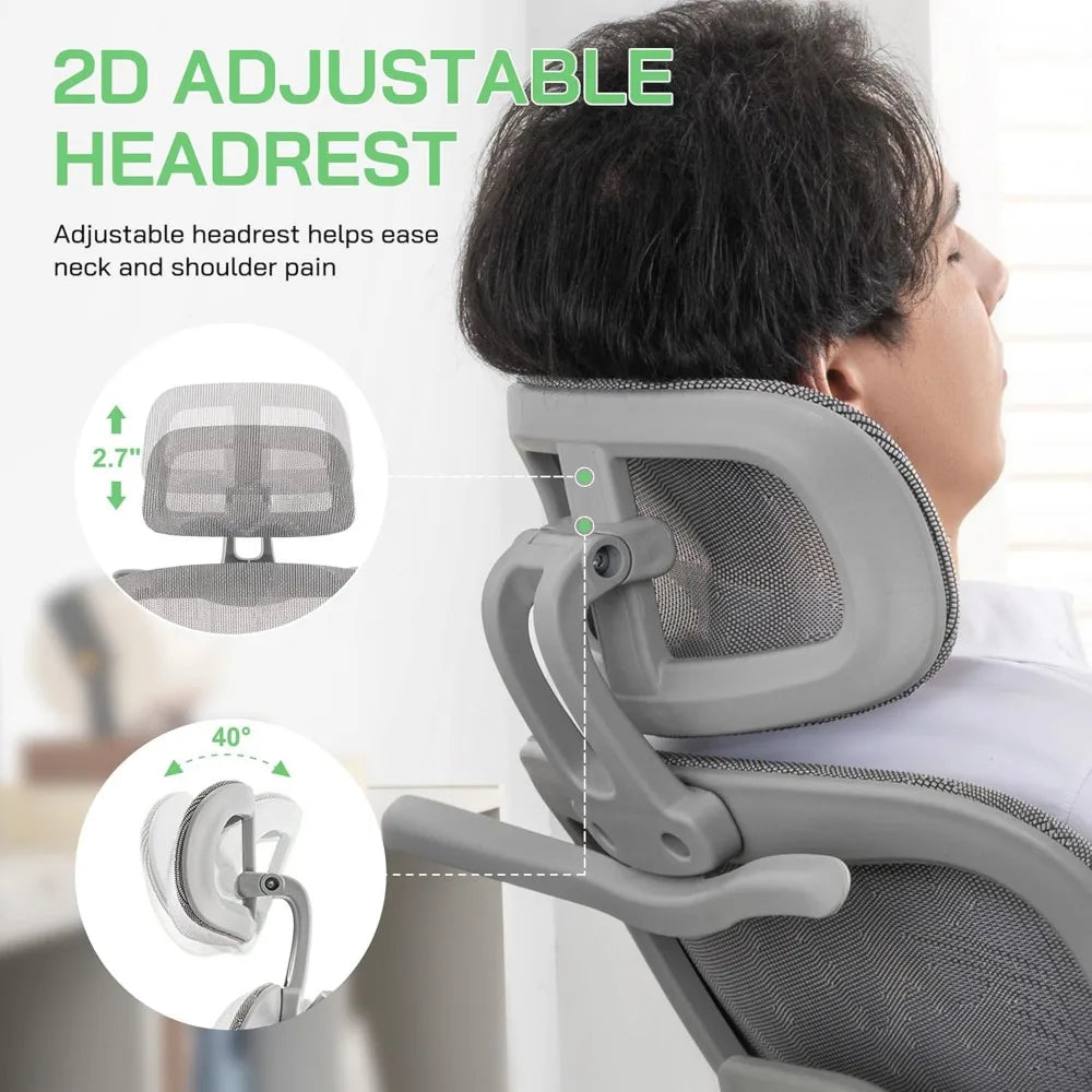 Mesh Ergonomic Office Chair with Footrest