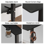 Electric Standing Desk with Adjustable Monitor Shelves