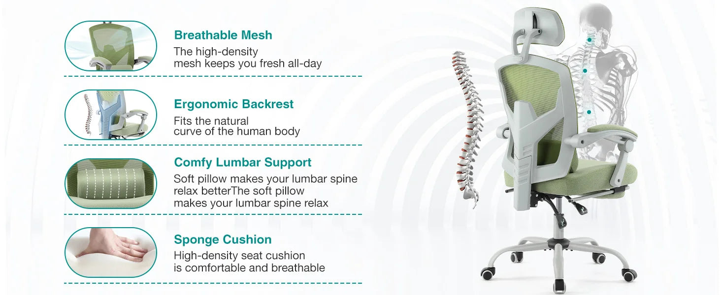 Ergonomic Mesh Rocking Gaming Chair