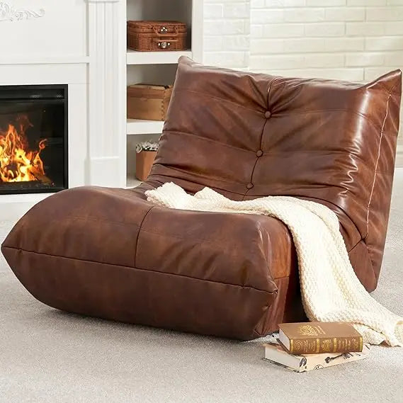 Giant Memory Foam Leather Bean Bag Sofa