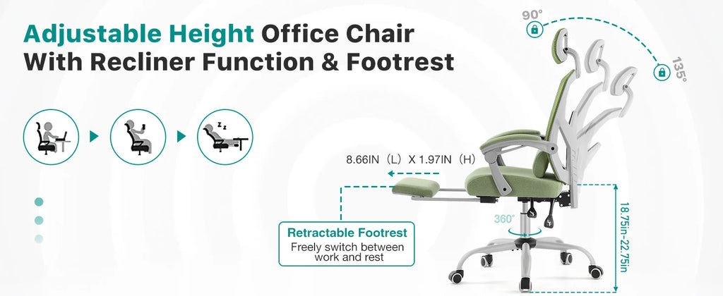 Ergonomic Mesh Rocking Gaming Chair