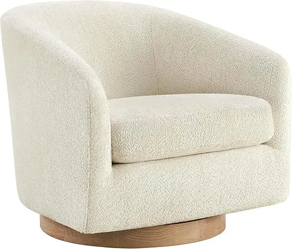 Forest Green Velvet Swivel Barrel Chair