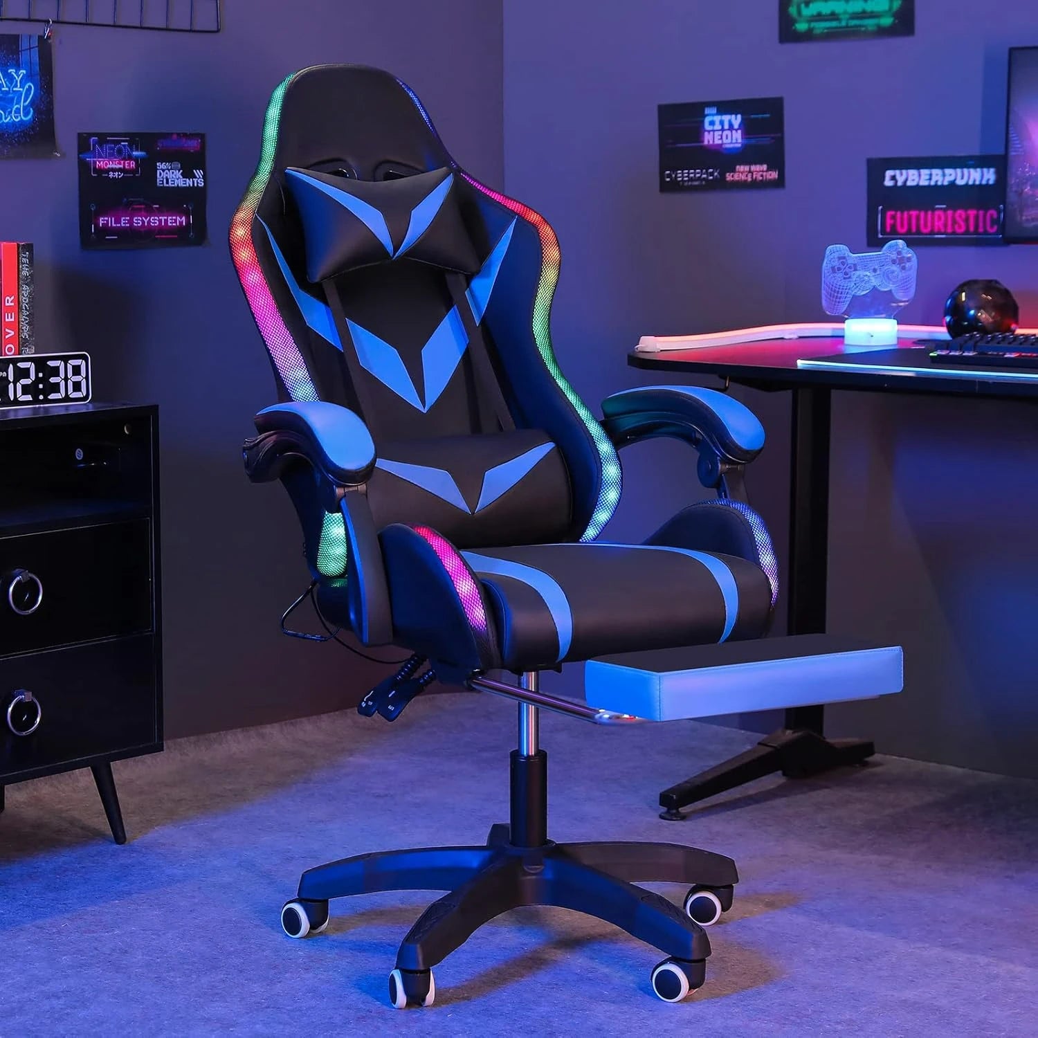 Ergonomic Gaming Chair with RGB and Speakers