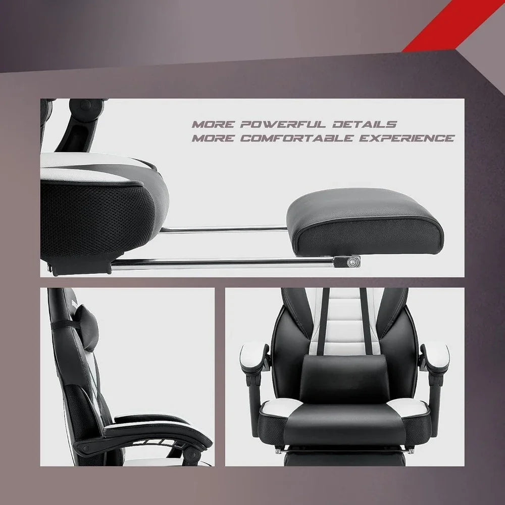 Heavy Duty Ergonomic Gaming Chair with Footrest