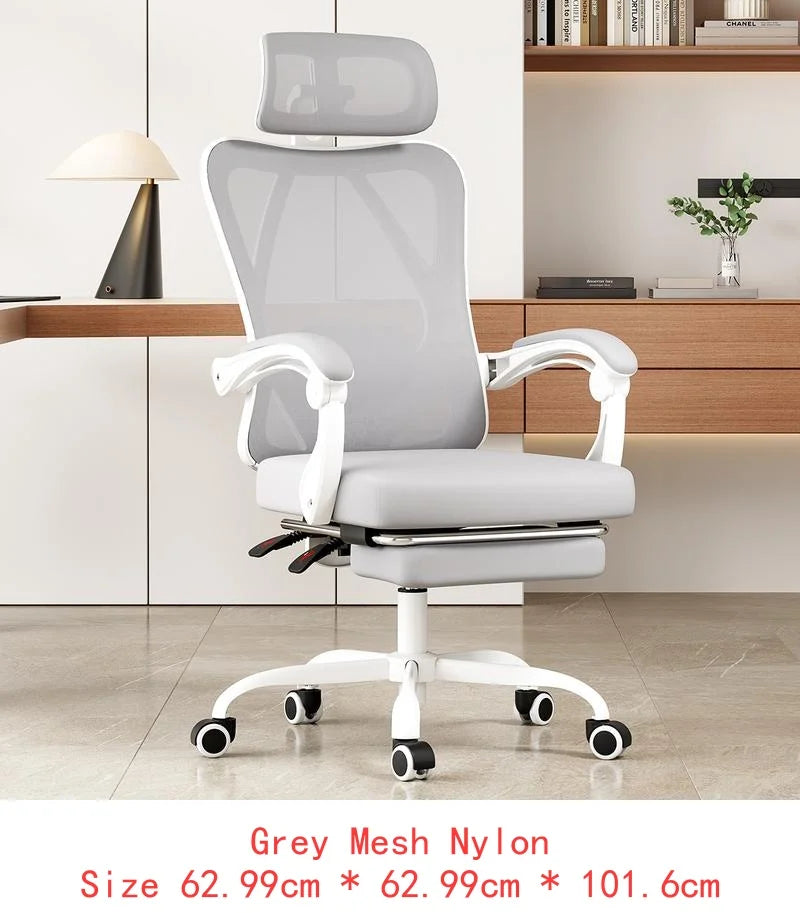 Ergonomic Mesh Office Chair with Footrest and Headrest