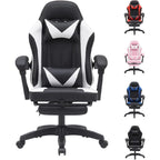 Large Ergonomic Gaming Chair with Massage and Footrest