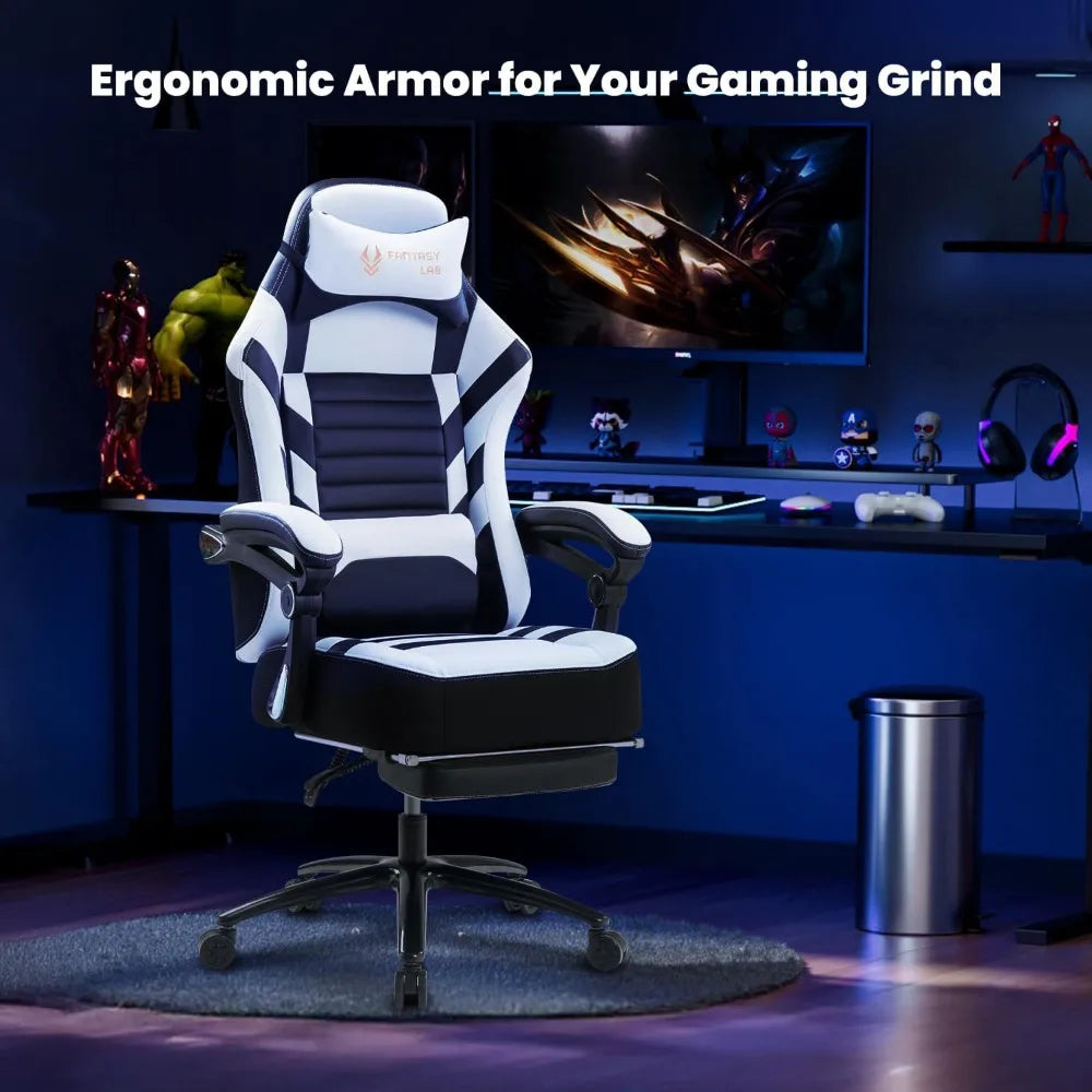 Big Tall Gaming Chair with Footrest and Massage