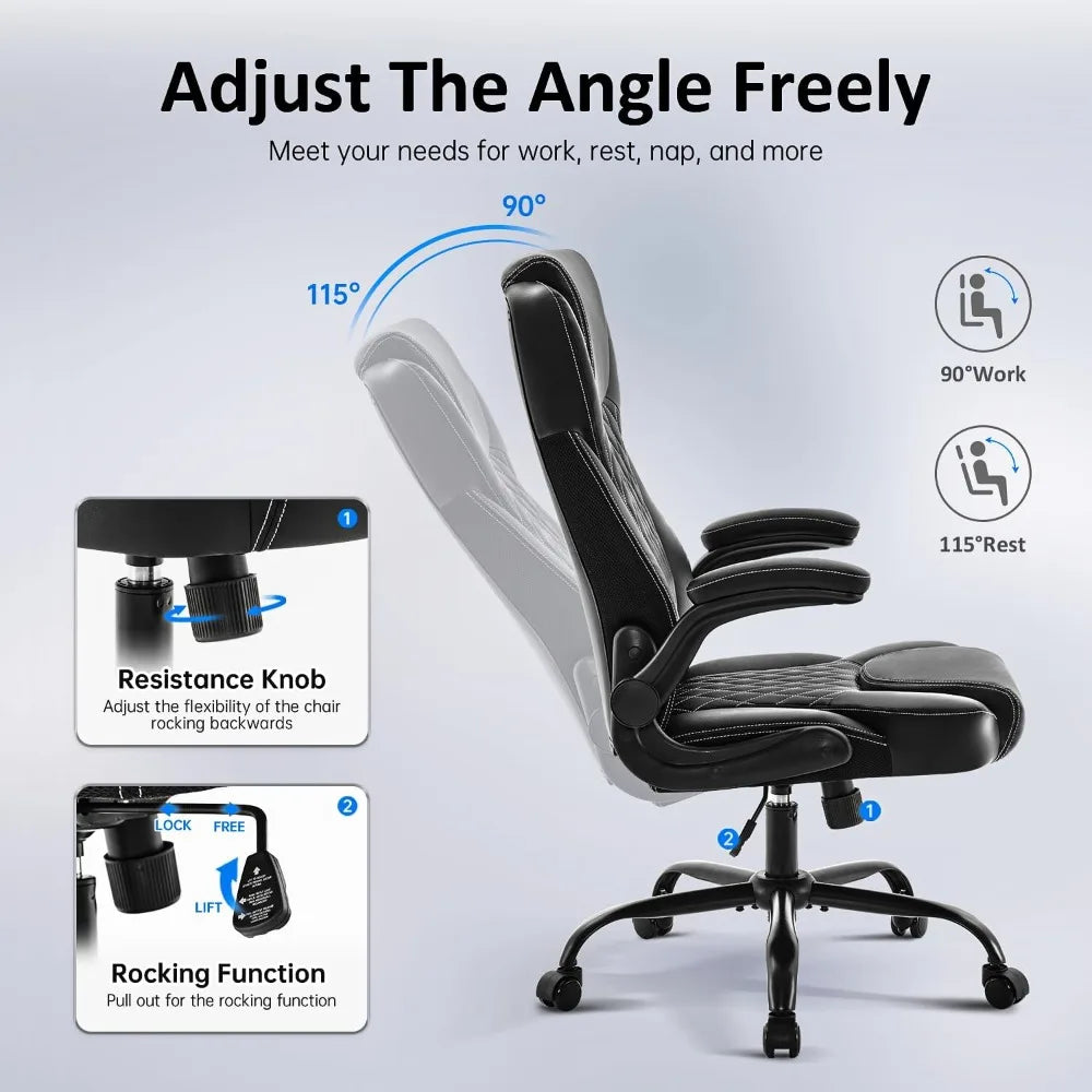 Ergonomic Executive Leather Office Chair