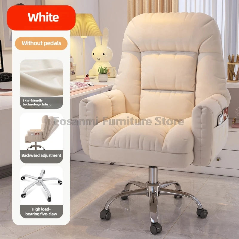 Comfy Fabric Ergonomic Swivel Recliner Chair