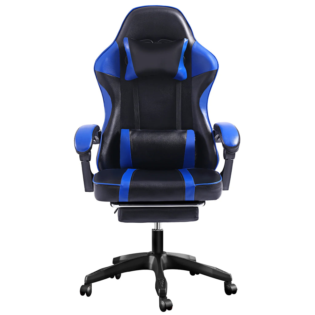 Ergonomic Gaming Chair with Footrest and Headrest