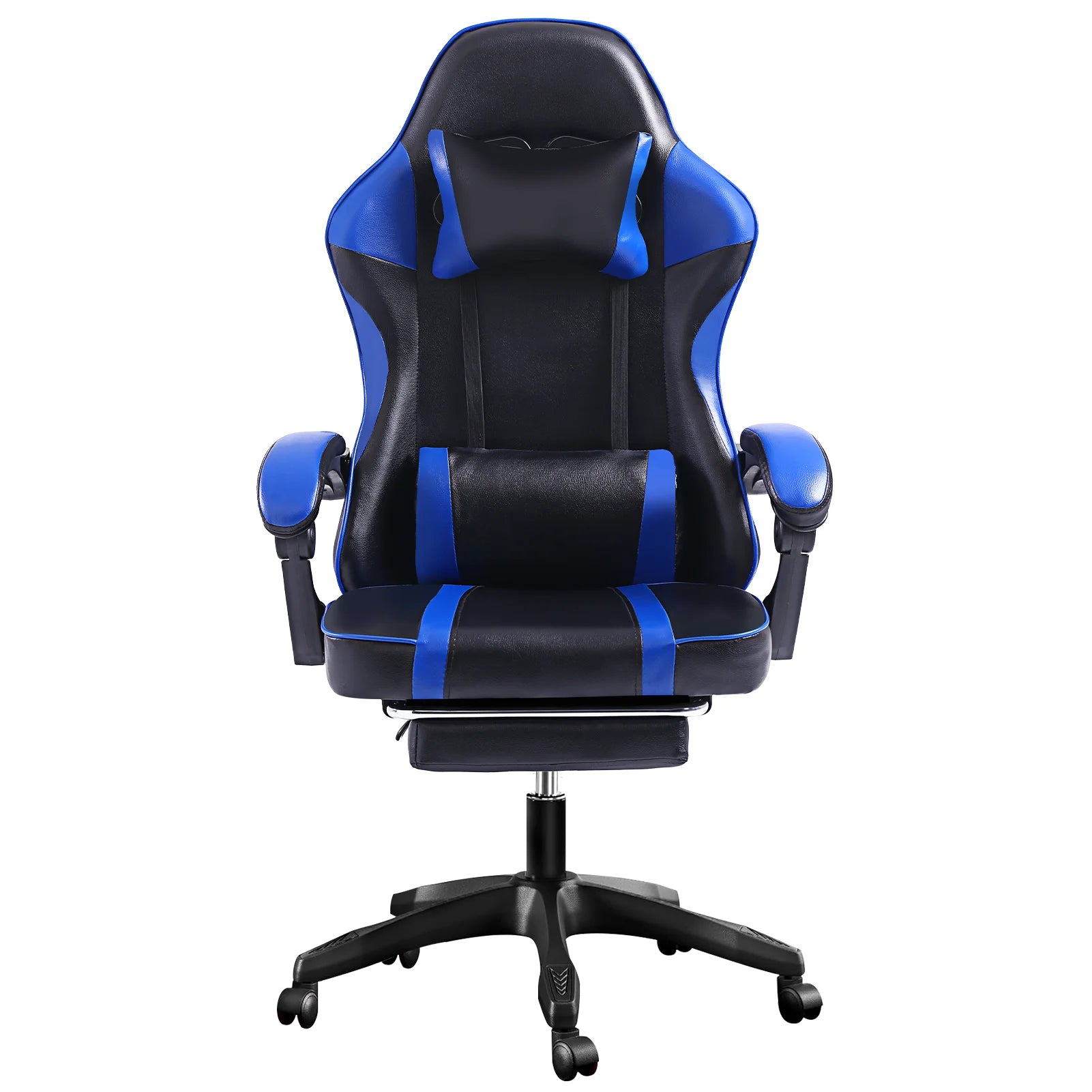 Ergonomic Gaming Chair with Footrest and Headrest