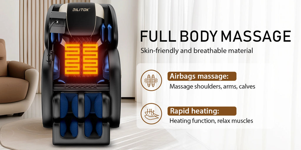 Zero Gravity Massage Chair with Heating and Airbags